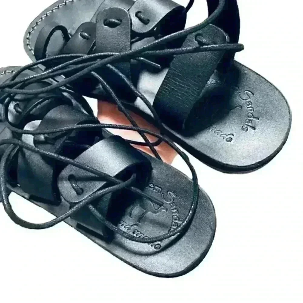 Anthropologie Jerusalem Sandals - Leather Lace EU 38 US